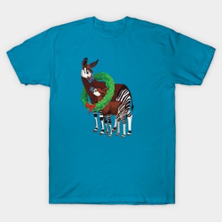 Okapi Family Wreath T-Shirt